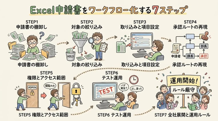 Excel申請書をワークフロー化する7ステップ