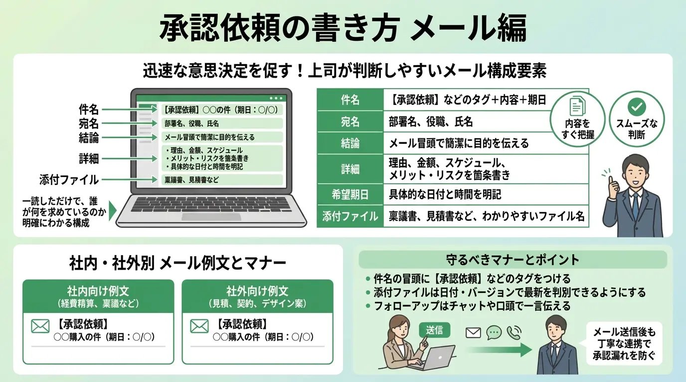 承認依頼の書き方｜メール編