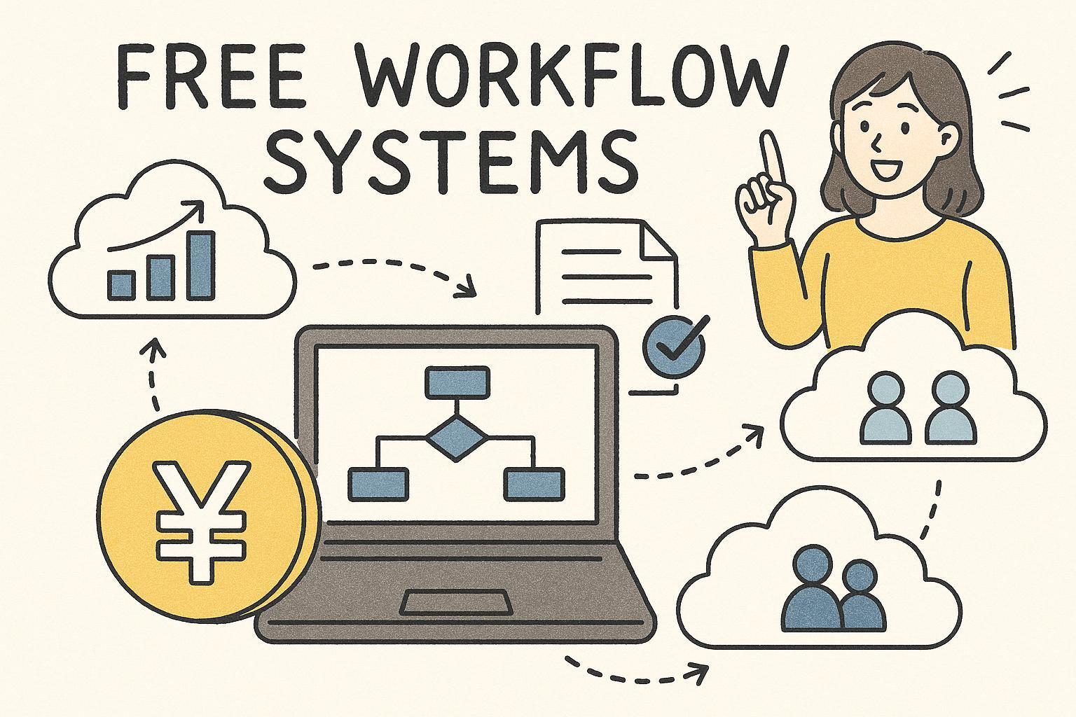 無料ワークフローシステムの機能比較表