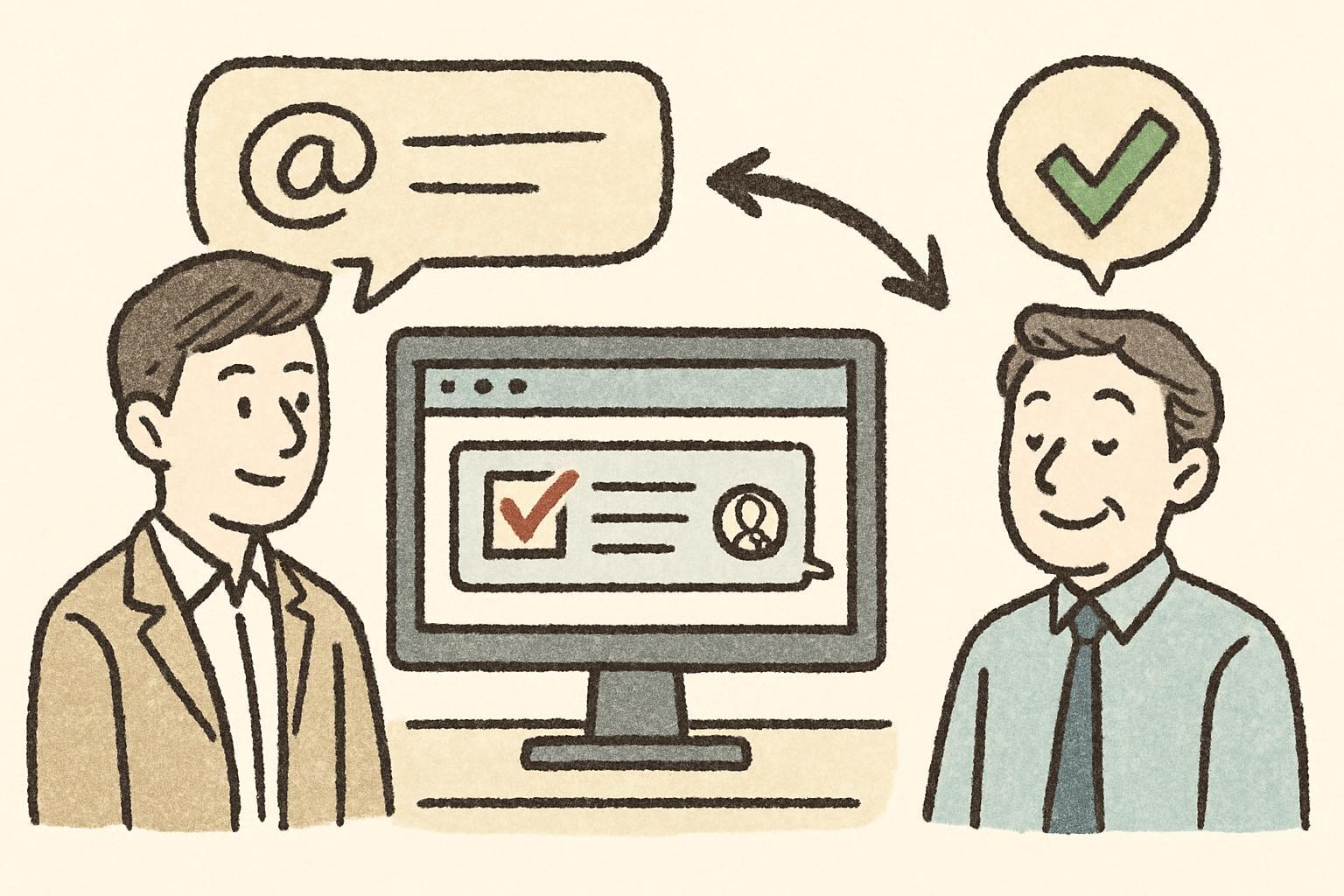 チャットツールを活用した承認依頼